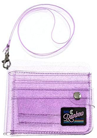 AMOYER Transparent Jelly Neck Wallet Laser Halter Filles Carte Porte-Monnaie Porte-Sac D'Embrayage Pour Les Femmes