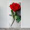 Estika Türtapete selbstklebend - Rote Rose - 95x205 cm - Einem Bogen Türposter, Blumen Türaufkleber, Aufkleber PVC Folie, Klebefolie für türen, Tür tattoo, Modern decoration