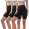 SINOPHANT Radlerhose Damen Kurz High Waist Shorts Leggings für Sommer Fitness Sport Yoga(XXL,3 Schwarz)