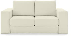 LOOKS by Wolfgang Joop Looks V-1 Designer Sofa mit Hockern, 2 Sitzer Couch, Funktionssofa, weiß, Sitzbreite 140 cm