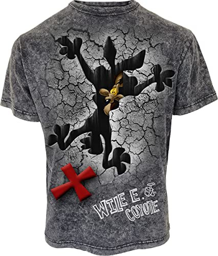 Looney Tunes - Wile E.Coyote - Missed The Spot - Acid Wash T-Shirt