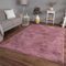 TT Home Wohnzimmer Teppich Hochflor Langflor Kunstfell Weich Modern Unifarben Flauschig, Farbe:Rosa Mauve, Größe:120x160 cm