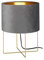 Tischlampe mit Lampenschirm Samt Grau - innen Gold Ø 24cm
