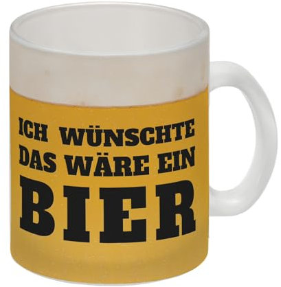 Ich wünschte das wäre ein Bier Glas Tasse mit Bier Motiv