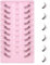 Oreola Mezze ciglia Wispy Clear Band Ciglia Aspetto naturale 10 paia Ciglia angolari leggere Fatte a mano Ciglia morbide Cat Eye Ciglia di visone finte riutilizzabili