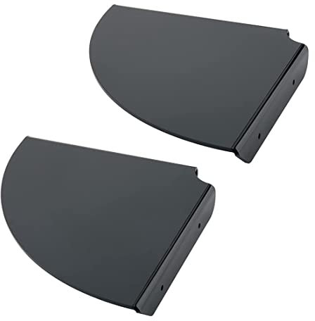 Qeunrtiy Lot de 2 éTagèRes d'angle Flottantes en Acrylique pour, éTagèRe de Douche, éTagèRes d'angle Suspendues, Affichage (Noir)