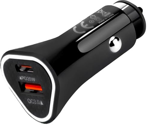 Supreme 38W Car Charger with Fast Charging QC 3.0 Technology, 2 Port USB and Type C Car Socket Adapter For iPhone Samsung Huawei Universal Car Charger Adapter