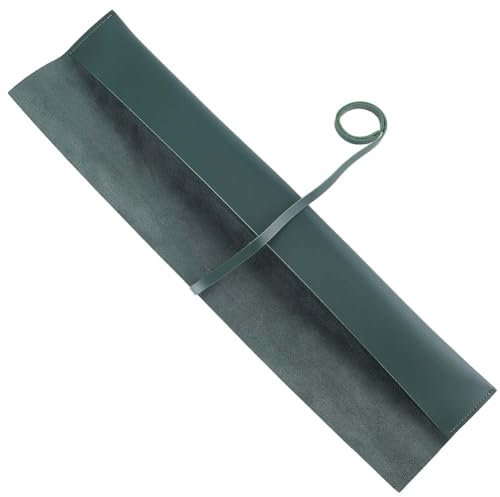 GORGECRAFT Trommelstock-Tasche Aus Leder Trommelstock-Organizer Trommelschlägel Taschenhalter Tragbarer Trommelstock-Koffer Lange Trommelstock-Taschen Träger Zur Aufbewahrung Taschen Dunkelgrün