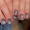 Agasar Lot de 24 faux ongles ronds courts avec paillettes et étoiles - Couverture complète - Matériau ABS - Imperméables - Accessoires de nail art français