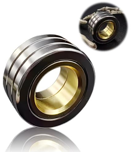 FUXNGZI Dual Function Stainless Steel Motorcycle Tire Fidget Ring, 2024 Neuest Fidget Spinner, Hochgeschwindigkeit Stressabbau Spinner, Anti Angst Spielzeug, Anti Stress Relief Finger Spinner (D)