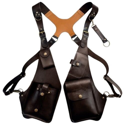Tsffae Schulterholster-tasche, Diebstahlschutz, Unterarm-umhängetasche, Schultergurt-tasche, Sicherheit, Retro-lederriemen-tasche, Outdoor-doppel-schultertasche
