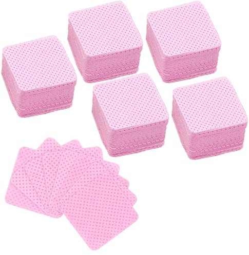 600 Stück fusselfreie Tücher für Nägel, fusselfreie Pads, Nagellack-Pads, UV-Gel, saugfähige Entferner, fusselfreie Wattepads, DIY-Nagelkunst, Rosa, 600 Stück
