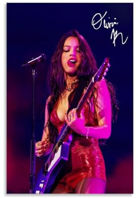 Geegao Olivia Poster Rodrigo Musik Collage Live Musik Poster für Zimmer Ästhetische Leinwand Wandkunst Schlafzimmer Dekor 30x45cm