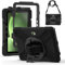 Custodia per Samsung Galaxy Tab Active 5 Pro 2025 /Active 4 Pro 2022 10,1, custodia antiurto di grado militare con supporto rotante a 360°, tracolla da mano/tracolla, nera