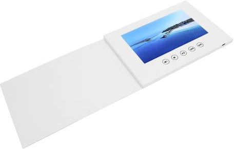 Qcwwy Digitale Fotorahmen 500mah Elektronische Videobroschüre mit 720p HD LCD -Bildschirm Digitalem Speicher Grußbuch Clear Sound Anpassbare Nachricht Zum Geburtstag Jubiläumsvideo (5 Zoll)