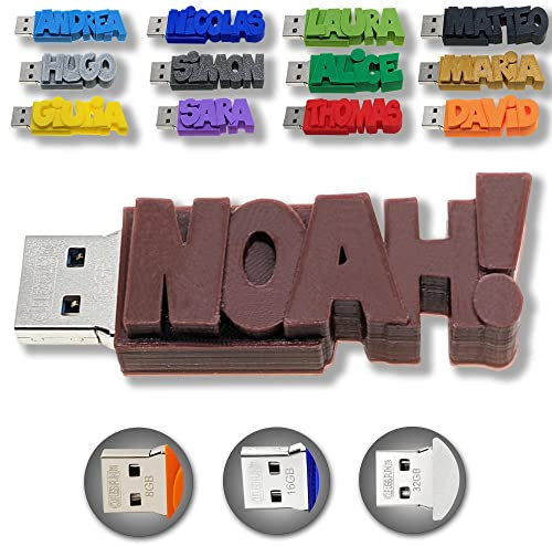Clé USB Personnalisée avec Votre Texte (32 Go, Chocolat) - Un Cadeau Original et Unique - USB 3.0