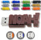Clé USB Personnalisée avec Votre Texte (32 Go, Chocolat) - Un Cadeau Original et Unique - USB 3.0