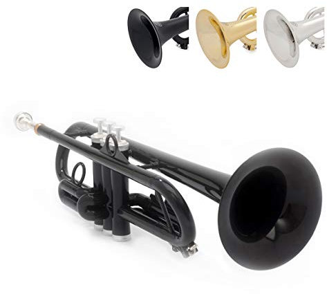 pTrumpet Trompete hyTech Kunststoff schwarz mit Gig Bag PTRUMPET1HTB/BLACK
