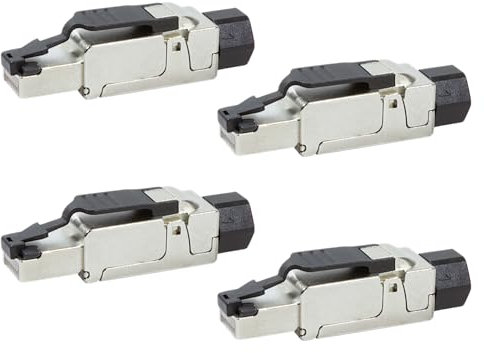 odedo 4x Netzwerkstecker CAT6A CAT7 werkzeuglos 10Gbps RJ45 LanStecker cat.7