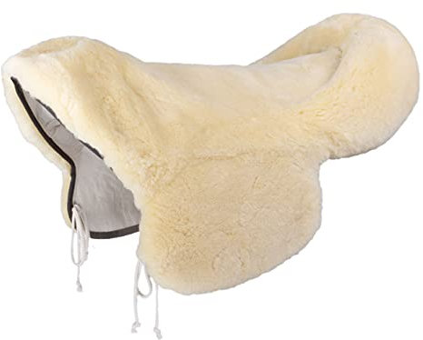 Werner Christ Lammfell Sattelsitzbezug Laramie mit Hornloch Horse – Sattelbezug für Westernsättel, Sitzbereich aus echtem Fell für eine angenehme Polsterung, in Natur, Gr: XL
