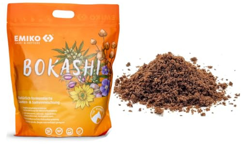 Emiko HorseCare Bokashi 4kg für Pferde, Haus- & Hoftiere mit Mikroorganismen Darmflora, Kleie-Kräuter-Ferment auf Basis der EM-Technologie, Ergänzungsfuttermittel mit natürlicher Milchsäure