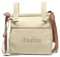 Sac à pain et à langer en simili cuir personnalisé avec le nom - Sac à pain pour poussette - Sac talega pour landau - Sable - Nenel