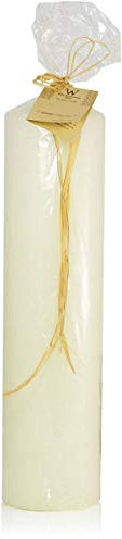 innaGLAS Bougie d'église Franziska, Ivoire, 40cm, Ø8cm, 183h - Made in Germany - Bougie Cierge