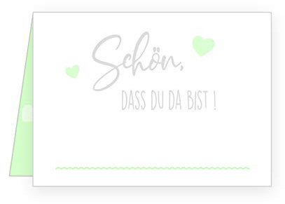 Edition Seidel 50 Premium Tischkarten Platzkarten Namenskarten Hochzeit Geburtstag Taufe Kommunion Konfirmation Feier grün hellgrün
