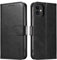 LOLFZ Wallet Case for iPhone 11, Vintage Leather Book Case with Card Holder Kickstand Magnetic Closure Flip Case Cover for iPhone 11 - Black