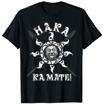 Haka Fan Maori Tattoo Rugby Vintage T-Shirt