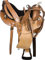 Wonder Wish Western-Leder-Satteltasche für Pferde, Braun