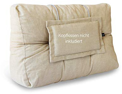 LILENO HOME Palettenkissen Set Beige - Rücken- / Seitenkissen 60x40x10/20 cm - Polster für Europaletten - Palettenkissen Outdoor als Sitzkissen für Palettenmöbel