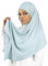 HE700 Damen-Hijab zum Hineinschlüpfen mit Knotenmütze, luxuriöser Medinenseide, Lindgrün, One size
