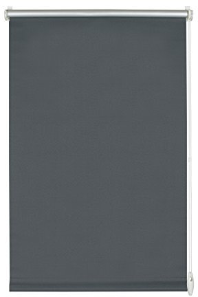 GARDINIA EASYFIX Rollo mit Thermo-Rückseite zum Klemmen oder Kleben, Verdunklungsrollo ohne Bohren, Hitzeschutz, Energiesparend, Schiefer, 70 x 150 cm (BxH)