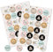 Spruchaufkleber Glückwünsche, 48er Set: Runde Sticker Geburtstag, Aufkleber Rund, Spruch Geschenke, Geschenkaufkleber Happy Birthday, Sprüche zum Aufkleben, Give-Away Freundschaft, Klein, ⌀ 4 cm