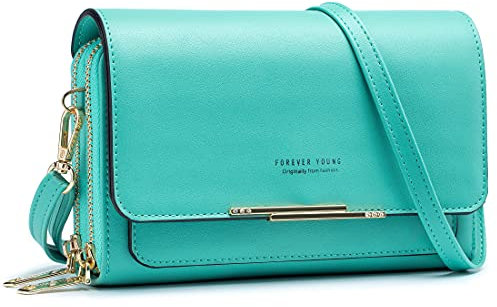 Roulens Klein Handy Umhängetasche,Damen Kleine Umhängetasche, Veganes Leder Crossbody Schultertasche Reisepass Handytasche mit Kartenschlitz Verstellbar Abnehmbar Schultergurt