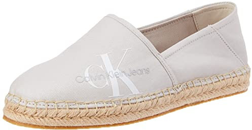 Calvin Klein Jeans Damen Espadrilles Stoffschuhe, Grau (Eggshell/Peach Blush), 36