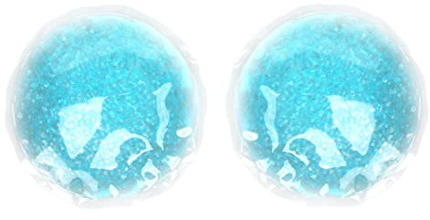 Almohadillas para Ojos de Gel de Hielo, 1 Par de Almohadillas para Ojos de Compresa Fría Y Caliente, Azul, Redonda, Hinchazón, Alivio de la Tensión Ocular, Paquete de Gel de Hielo para Hombres Y Mujer