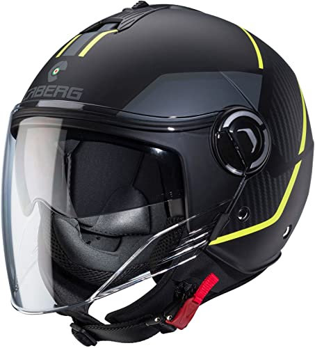 Caberg Riviera V4 X Geo Jethelm (Black Matt/Yellow,M (57/58))