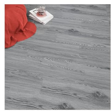 Lot de 36 revêtements de sol en vinyle - Revêtement de sol lino avec effet gris délavé, décoller et coller - 2 mm - Étanche - Pour cuisine et salon (5,02 m², gris délavé)