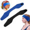 2 Stücke Schwimmen Stirnband, Erwachsene Ohr Schutz Stirnband, Stirnbänder für Damen und Herren, Elastische Neopren Haarband, Erwachsene Schwimmen Ohr Stirnband (Blau+Schwarz, M)