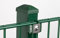 Doppelstabmattenzaun Moosgrün| 656 mit VA Klemmhalter von 10-60 Meter| 0,63m-2,03m Komplett Set | 63 cm-10