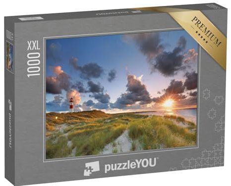 Puzzle 1000 Teile XXL „Leuchtturm List auf der Nordseeinsel Sylt, Deutschland“ – aus der Puzzle-Kollektion Sylt