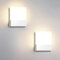 Kingwen 2 Stücke LED Wandleuchten Innen/Außen 15W Wandlampen Aussen Außenwandleuchte LED Außenlampe Warmweiß,Schwarz IP65