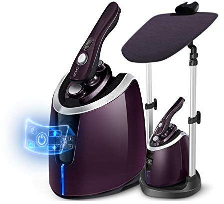 Défroisseur Vapeur vêtements - Défroisseur Vapeur Vertical Bipolaire télescopique 1800 W Fer Professionnel Petit Fer à Repasser à Main avec Planche à Repasser, Violet