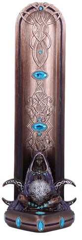 Nemesis Now Räuchergefäß mit dreifacher Mondgöttin, 22,5 cm, Harz, Bronze, gegossen aus feinstem Harz, fachmännisch handbemalt