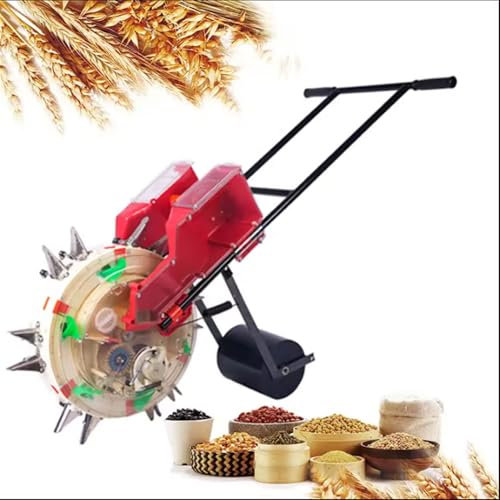cendbirut Saatgut-Pflanzer-Düngermaschine, Mais-Sojabohnen-Erdnuss-Präzisions-Hand-Push-Rollen-Sämaschine, Rasen- und Gartenverteiler, zum Pflanzen von Mais-Baumwoll-Sojabohnen-Erdnuss,5 Mouths