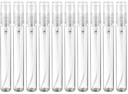 Xinjoduz Mini Spray Bottles 10 PCS 5ml Mini Travel Spray Bottle Plastic Spray Bottles Clear Refillable Perfume Bottles Fine Mist Spray Bottle Empty for Perfume Atomizer Portable Travel Bottle