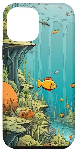 Hülle für iPhone 14 Pro Max Aquatic Chronicles: Reise in ein lebendiges Unterwasserreich