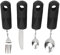 Wifehelper Weighted Silverware Set Heavy Weight Stainless Steel Silverware Set for Parkinsons Patients Hand Tremor Spoon Fork Knife Ergonomic Design for Arthritic Hands